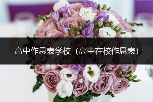 高中作息表学校（高中在校作息表）